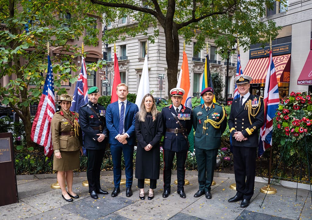 A wreath-laying during the 2024 Remembrance Day ceremony