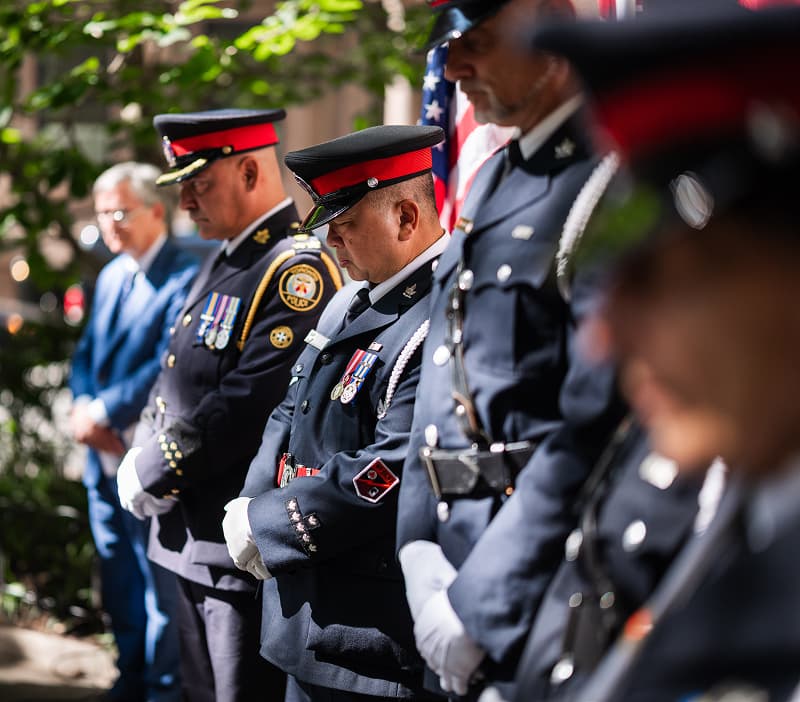 Wreaths laid at the 2025 September 11th memorial ceremony